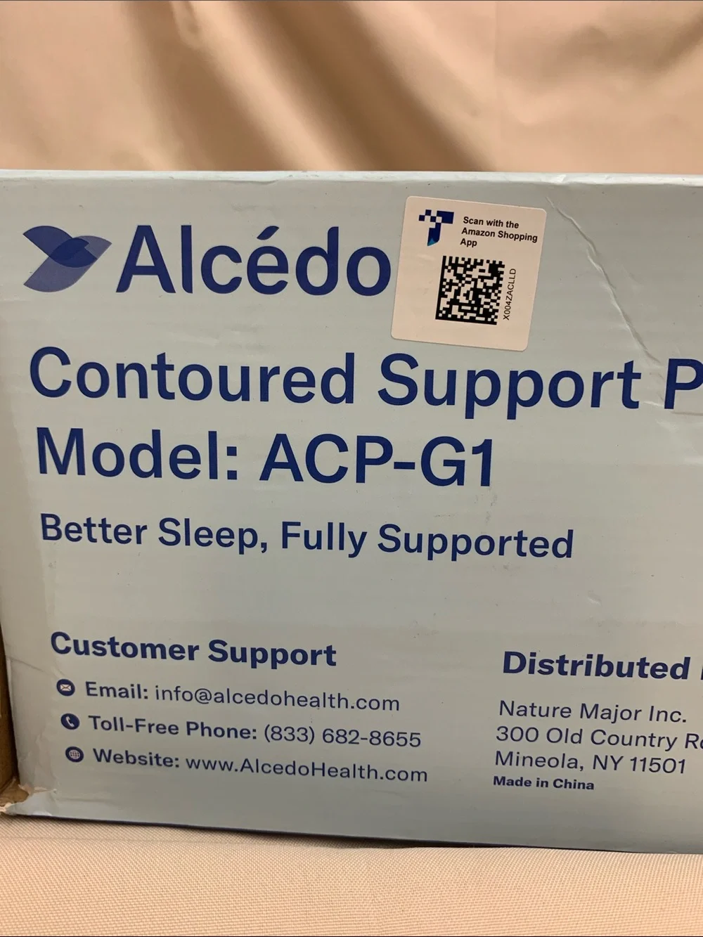 ACP-G1 Contoured Support Pillow - Light Blue
